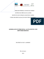 Abordagem Nutricional Ao Paciente Com Hipotireoidismo