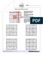 Math Worksheets - Sudoku - Sudoku - Sudoku - Easy Set 1 (Second Worksheet)