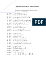 Exercices Sur La Division Euclidienne Des Polynomes