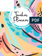 Abstract Annual Teacher Planner