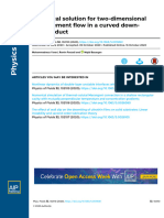 Analytical Solution For Two-Dimensional Displacement Flow in A Curved Down-Sloping Duct