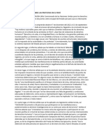 Acerca Del Informe Sobre Las Protestas en El Perú