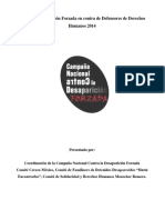 Informe Sobre Desaparición Forzada de Personas