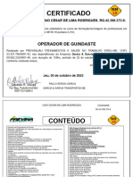 Certificado: Operador de Guindaste