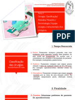 Cirurgia... Classificação, Períodos, Posições, Terminologia, Equipe Cirúrgica, Instrumental e Fios