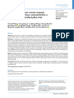 Electroacupuncture Versus Manual Acupuncture For Knee Osteoarthritis: A Randomized Controlled Pilot Trial