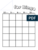 Clock Bingo