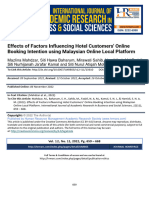 HRMARS 6.11.22 Effects of Factors Influencing Hotel Customers Online Booking Int