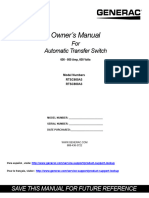 Owner's Manual: For Automatic Transfer Switch