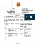 SSC CGL 2023 Permissible Benchmark Disabilities