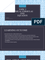 Topic 3chemical Formulae and Equation