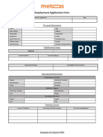 Metas Application Form