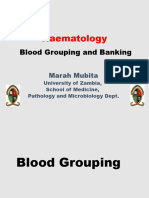 Blood Grouping and Banking