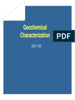 Geochemical Characterization - 2022