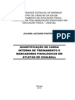 Quantificação de Carga Interna de Treinamento E Marcadores Fisiológicos em Atletas de Goalball