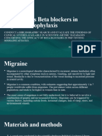 Effectiveness of Beta-Blockers in Migraine Prophylaxis