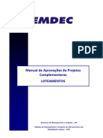 Manual de Aprovações de Projetos Complementares - LOTEAMENTOS