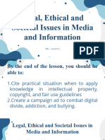 6 Legal, Ethical, and Societal Issues in Media and Information