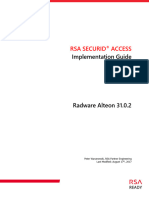 Radware Alteon31.0.2 SecurIDAccess