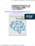 Test Bank For Marketing Research 11th Edition Carl Mcdaniel JR Roger Gates Isbn 1119392020 Isbn 9781119392019