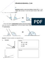 Apoio Disciplina de Geometria 7º ANO