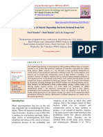 Amylase Activity of Starch Degrading Bac