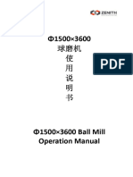 ZENITH 1500x3600 Ball Mill