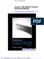 Thomas Calculus 12th Edition Thomas Solutions Manual