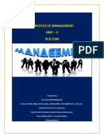 Principles of Management Unit 5