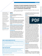 Benefits and Harms of Spinal Manipulative Therapy For The Treatment of Chronic Low Back Pain