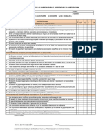 Identificación de Las Barreras para El Aprendizaje y La Participación