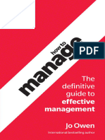 How To Manage The Definitive Guide To Effective Management, 6th Edition (Jo Owen) Bibis - Ir