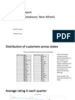 Rajendra Ladda SQL and Databases New Wheels Project Report