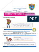 Actividad de Ciencia y Tecnologia 09-08-2021