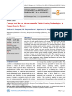 Concept and Recent Advancement in Tablet Coating Technologies: A Comprehensive Review