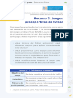 Recurso 3: Juegos Predeportivos de Fútbol: 5.° Grado