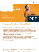 Materi Model Bisnis - Model Bisnis Kreatif (Kabid)