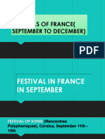 Festivals of France (September To December)