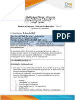 Guía de Actividades y Rubrica de Evaluación - Fase 5 - Exposición de Resultados