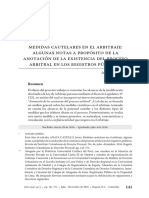 Medidas Cautelares en El Arbitraje