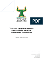 Test para Identificar Areas de Oportunidad y Organizar Tu Tiempo de Forma Eficaz