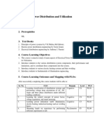 Power Distribution and Utilization: 1. Course Code