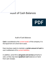 Audit of Cash