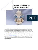 Crochet Elephant Jace PDF Free Amigurumi Patterns