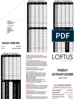 Outdoor Soccer Fixtures Summer 2011/2012 