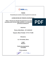 Proceso de Terapia Ocupacional en El Seguimiento de Bebés