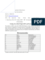 Feeding of Low Birth Weight and Preterm Babies PG - MHOMCC 6