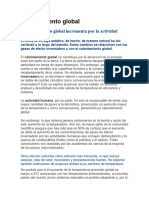 Calentamiento Global Causas y Concecuencias