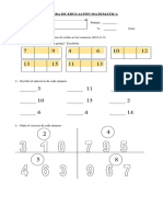 Prueba Matemáticas 1°basico