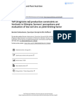 Teff Eragrostis Tef Production Constraints On Vertisols in Ethiopia Farmers Perceptions and Evaluation of Low Soil Zinc As Yield Limiting Factor